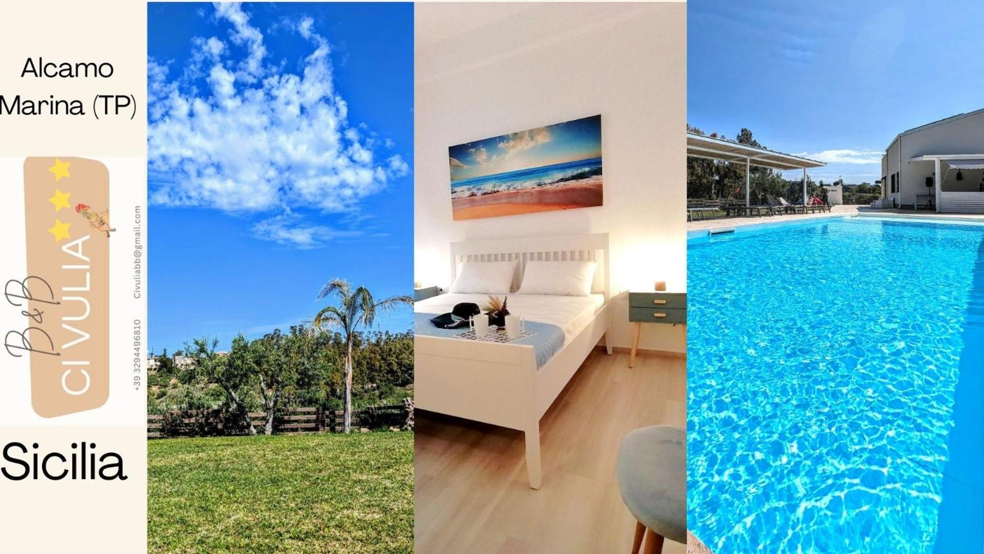 Ci Vulia B&B - Sicilia Sea, Pool, Bbq, Tv, Wi-Fi Alcamo Marina Ngoại thất bức ảnh